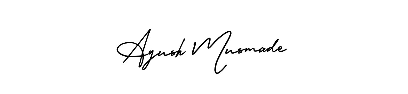 Make a beautiful signature design for name Ayush Musmade. With this signature (AmerikaSignatureDemo-Regular) style, you can create a handwritten signature for free. Ayush Musmade signature style 3 images and pictures png