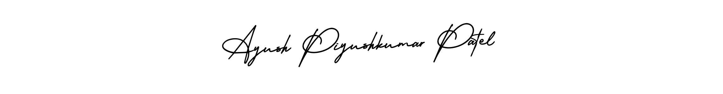 Ayush Piyushkumar Patel stylish signature style. Best Handwritten Sign (AmerikaSignatureDemo-Regular) for my name. Handwritten Signature Collection Ideas for my name Ayush Piyushkumar Patel. Ayush Piyushkumar Patel signature style 3 images and pictures png