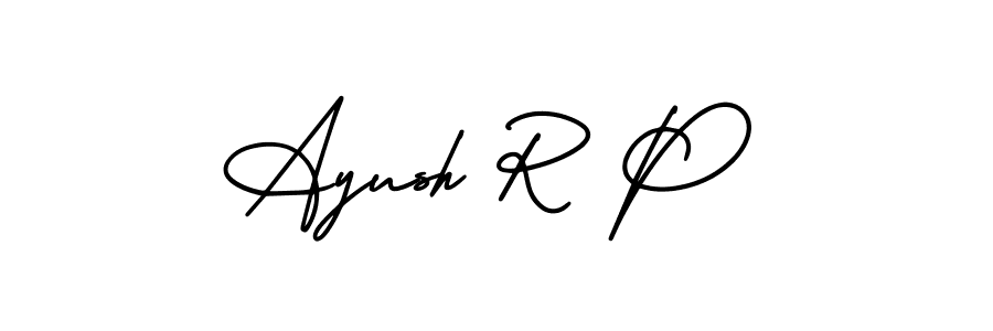 Make a beautiful signature design for name Ayush R P. Use this online signature maker to create a handwritten signature for free. Ayush R P signature style 3 images and pictures png