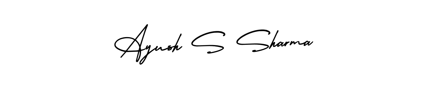 Check out images of Autograph of Ayush S Sharma name. Actor Ayush S Sharma Signature Style. AmerikaSignatureDemo-Regular is a professional sign style online. Ayush S Sharma signature style 3 images and pictures png