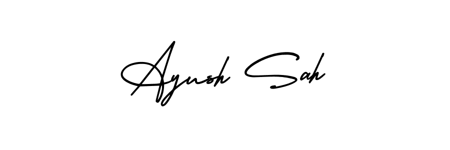 Also You can easily find your signature by using the search form. We will create Ayush Sah name handwritten signature images for you free of cost using AmerikaSignatureDemo-Regular sign style. Ayush Sah signature style 3 images and pictures png