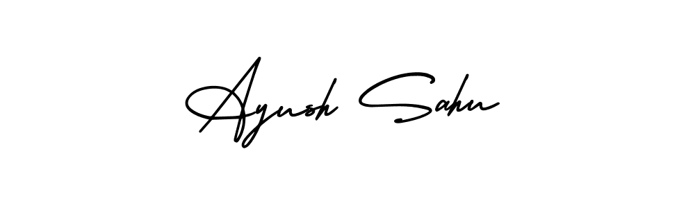 How to make Ayush Sahu name signature. Use AmerikaSignatureDemo-Regular style for creating short signs online. This is the latest handwritten sign. Ayush Sahu signature style 3 images and pictures png