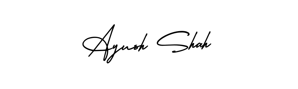 Ayush Shah stylish signature style. Best Handwritten Sign (AmerikaSignatureDemo-Regular) for my name. Handwritten Signature Collection Ideas for my name Ayush Shah. Ayush Shah signature style 3 images and pictures png