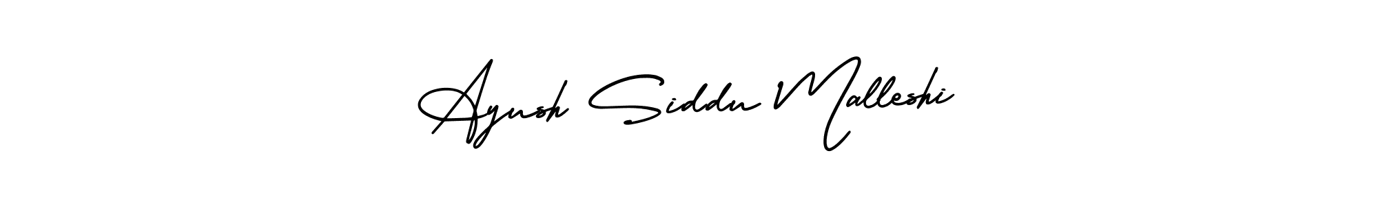 Make a beautiful signature design for name Ayush Siddu Malleshi. Use this online signature maker to create a handwritten signature for free. Ayush Siddu Malleshi signature style 3 images and pictures png