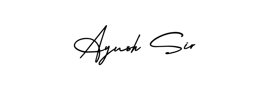 Also You can easily find your signature by using the search form. We will create Ayush Sir name handwritten signature images for you free of cost using AmerikaSignatureDemo-Regular sign style. Ayush Sir signature style 3 images and pictures png