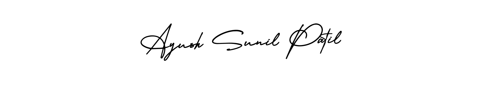 Similarly AmerikaSignatureDemo-Regular is the best handwritten signature design. Signature creator online .You can use it as an online autograph creator for name Ayush Sunil Patil. Ayush Sunil Patil signature style 3 images and pictures png