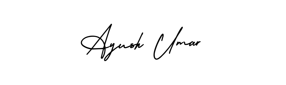 Also You can easily find your signature by using the search form. We will create Ayush Umar name handwritten signature images for you free of cost using AmerikaSignatureDemo-Regular sign style. Ayush Umar signature style 3 images and pictures png