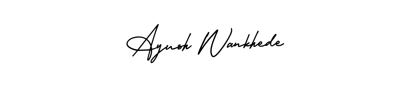 It looks lik you need a new signature style for name Ayush Wankhede. Design unique handwritten (AmerikaSignatureDemo-Regular) signature with our free signature maker in just a few clicks. Ayush Wankhede signature style 3 images and pictures png