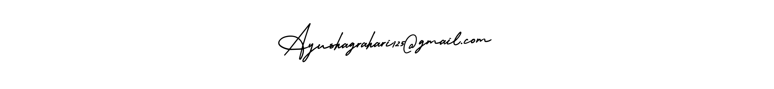 Use a signature maker to create a handwritten signature online. With this signature software, you can design (AmerikaSignatureDemo-Regular) your own signature for name Ayushagrahari125@gmail.com. Ayushagrahari125@gmail.com signature style 3 images and pictures png