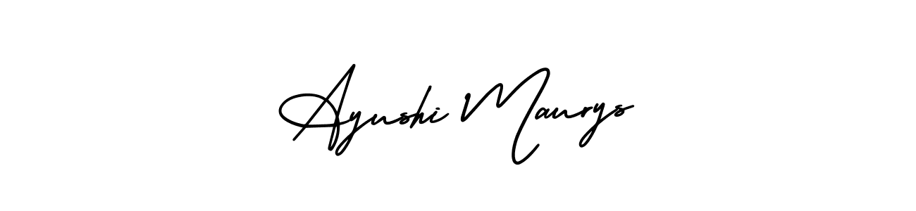 Design your own signature with our free online signature maker. With this signature software, you can create a handwritten (AmerikaSignatureDemo-Regular) signature for name Ayushi Maurys. Ayushi Maurys signature style 3 images and pictures png