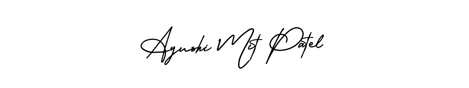 Make a beautiful signature design for name Ayushi Mit Patel. Use this online signature maker to create a handwritten signature for free. Ayushi Mit Patel signature style 3 images and pictures png