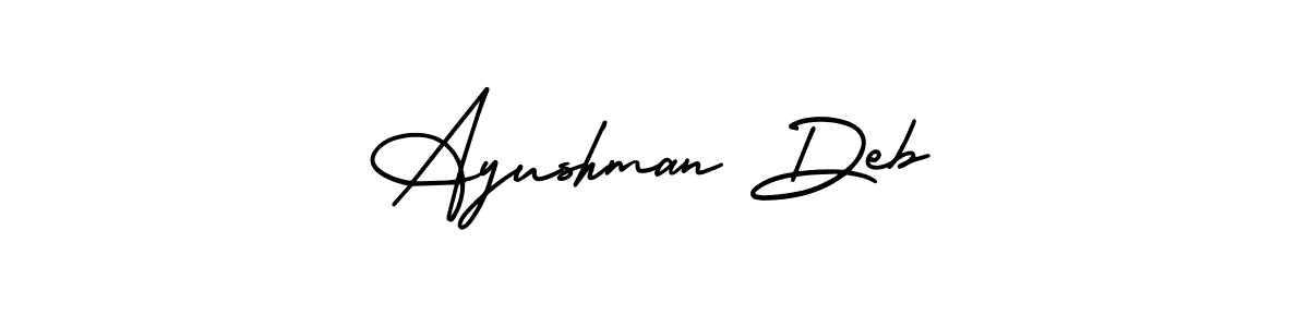 How to Draw Ayushman Deb signature style? AmerikaSignatureDemo-Regular is a latest design signature styles for name Ayushman Deb. Ayushman Deb signature style 3 images and pictures png