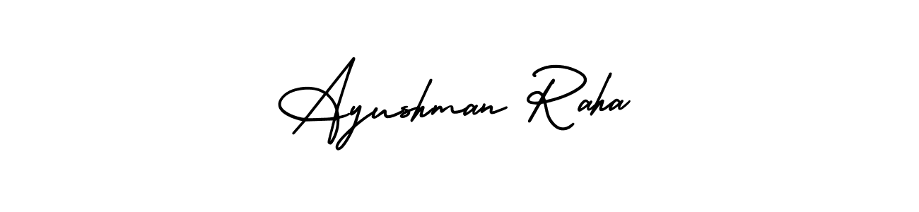 See photos of Ayushman Raha official signature by Spectra . Check more albums & portfolios. Read reviews & check more about AmerikaSignatureDemo-Regular font. Ayushman Raha signature style 3 images and pictures png