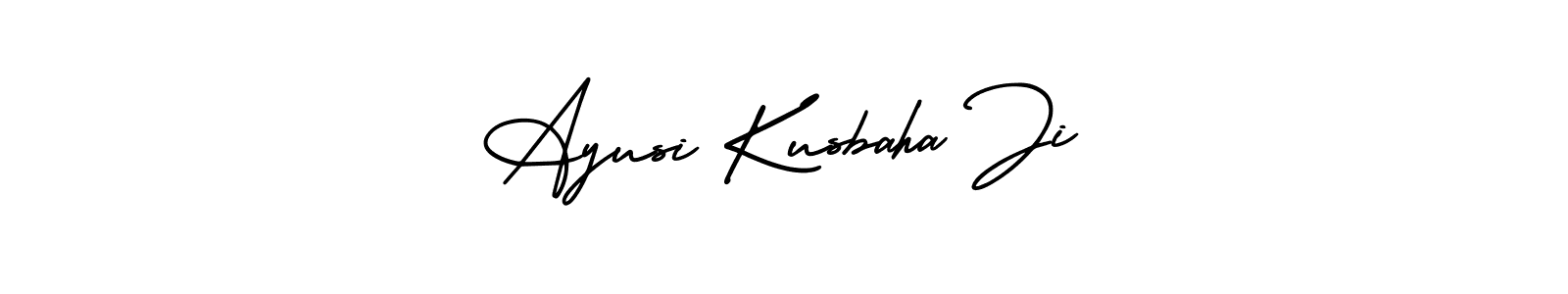 Also You can easily find your signature by using the search form. We will create Ayusi Kusbaha Ji name handwritten signature images for you free of cost using AmerikaSignatureDemo-Regular sign style. Ayusi Kusbaha Ji signature style 3 images and pictures png