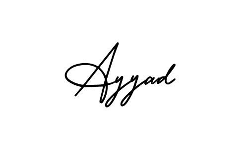 Make a beautiful signature design for name Ayyad. With this signature (AmerikaSignatureDemo-Regular) style, you can create a handwritten signature for free. Ayyad signature style 3 images and pictures png