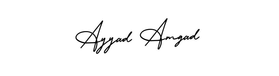 Use a signature maker to create a handwritten signature online. With this signature software, you can design (AmerikaSignatureDemo-Regular) your own signature for name Ayyad Amgad. Ayyad Amgad signature style 3 images and pictures png