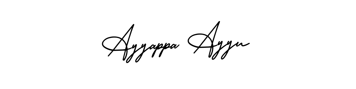 AmerikaSignatureDemo-Regular is a professional signature style that is perfect for those who want to add a touch of class to their signature. It is also a great choice for those who want to make their signature more unique. Get Ayyappa Ayyu name to fancy signature for free. Ayyappa Ayyu signature style 3 images and pictures png