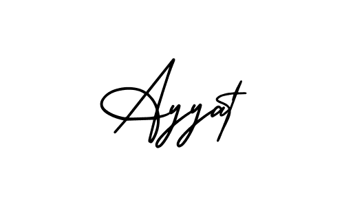 Design your own signature with our free online signature maker. With this signature software, you can create a handwritten (AmerikaSignatureDemo-Regular) signature for name Ayyat. Ayyat signature style 3 images and pictures png