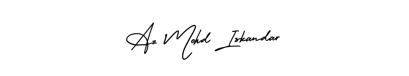 if you are searching for the best signature style for your name Az Mohd Iskandar. so please give up your signature search. here we have designed multiple signature styles  using AmerikaSignatureDemo-Regular. Az Mohd Iskandar signature style 3 images and pictures png