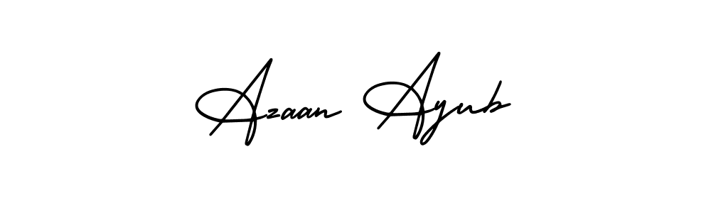 Similarly AmerikaSignatureDemo-Regular is the best handwritten signature design. Signature creator online .You can use it as an online autograph creator for name Azaan Ayub. Azaan Ayub signature style 3 images and pictures png