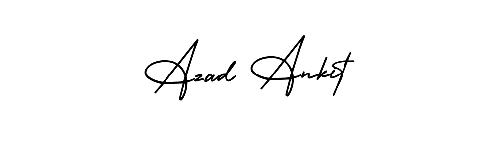 Design your own signature with our free online signature maker. With this signature software, you can create a handwritten (AmerikaSignatureDemo-Regular) signature for name Azad Ankit. Azad Ankit signature style 3 images and pictures png