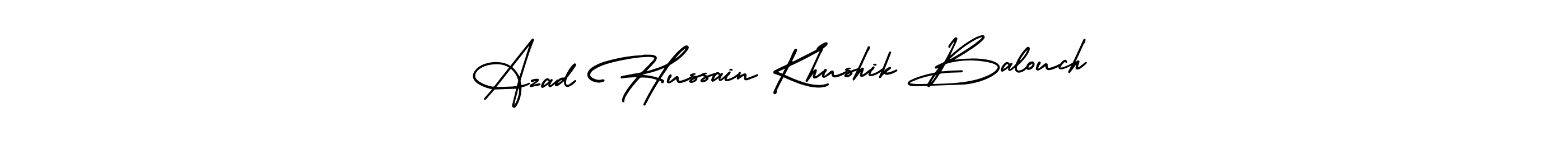 Check out images of Autograph of Azad Hussain Khushik Balouch name. Actor Azad Hussain Khushik Balouch Signature Style. AmerikaSignatureDemo-Regular is a professional sign style online. Azad Hussain Khushik Balouch signature style 3 images and pictures png