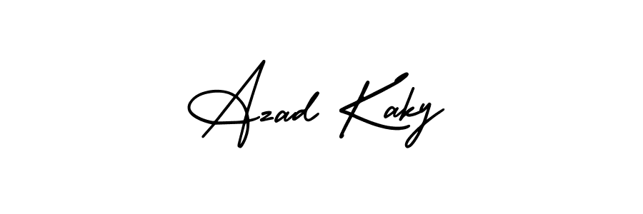 Design your own signature with our free online signature maker. With this signature software, you can create a handwritten (AmerikaSignatureDemo-Regular) signature for name Azad Kaky. Azad Kaky signature style 3 images and pictures png