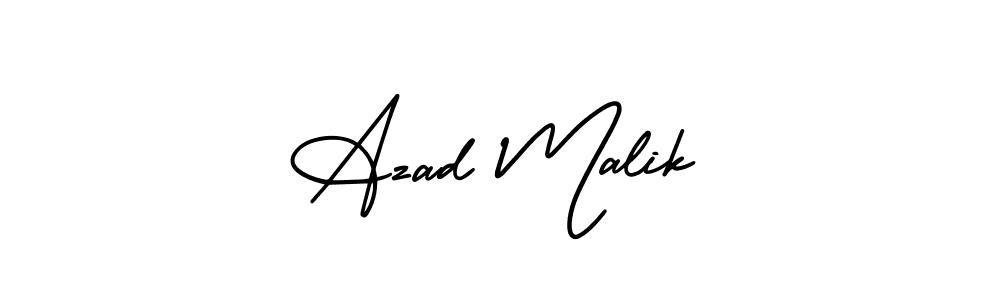 AmerikaSignatureDemo-Regular is a professional signature style that is perfect for those who want to add a touch of class to their signature. It is also a great choice for those who want to make their signature more unique. Get Azad Malik name to fancy signature for free. Azad Malik signature style 3 images and pictures png