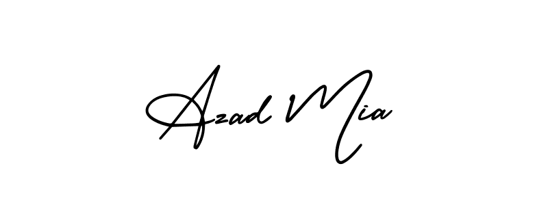 Similarly AmerikaSignatureDemo-Regular is the best handwritten signature design. Signature creator online .You can use it as an online autograph creator for name Azad Mia. Azad Mia signature style 3 images and pictures png