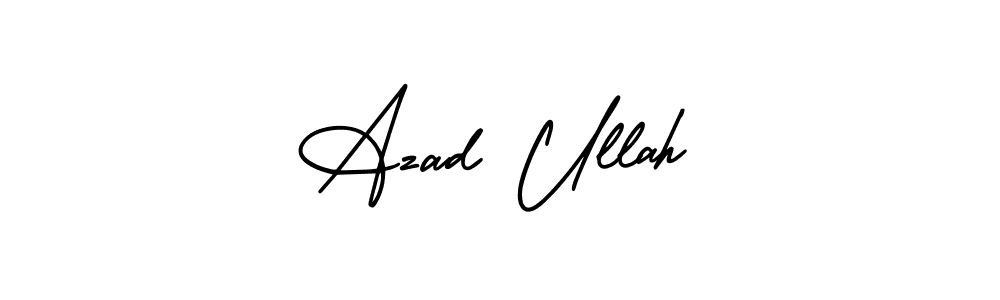 How to Draw Azad Ullah signature style? AmerikaSignatureDemo-Regular is a latest design signature styles for name Azad Ullah. Azad Ullah signature style 3 images and pictures png