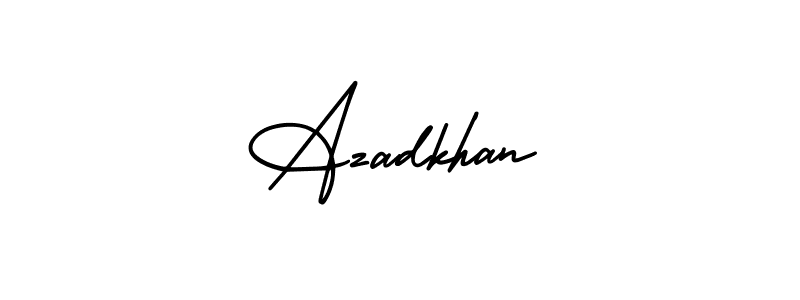 How to Draw Azadkhan signature style? AmerikaSignatureDemo-Regular is a latest design signature styles for name Azadkhan. Azadkhan signature style 3 images and pictures png