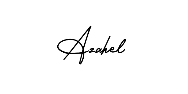 Design your own signature with our free online signature maker. With this signature software, you can create a handwritten (AmerikaSignatureDemo-Regular) signature for name Azahel. Azahel signature style 3 images and pictures png