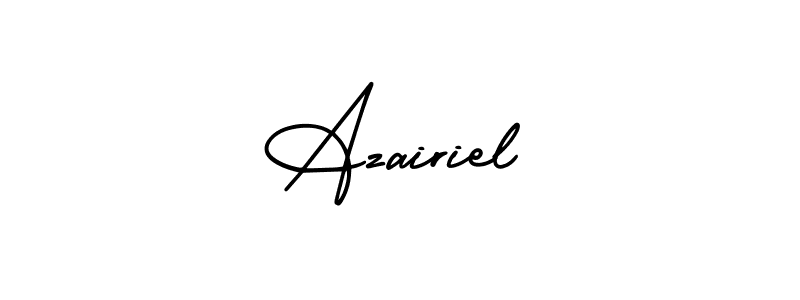 It looks lik you need a new signature style for name Azairiel. Design unique handwritten (AmerikaSignatureDemo-Regular) signature with our free signature maker in just a few clicks. Azairiel signature style 3 images and pictures png