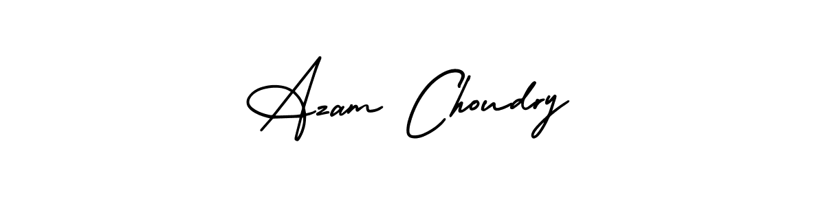 Azam Choudry stylish signature style. Best Handwritten Sign (AmerikaSignatureDemo-Regular) for my name. Handwritten Signature Collection Ideas for my name Azam Choudry. Azam Choudry signature style 3 images and pictures png