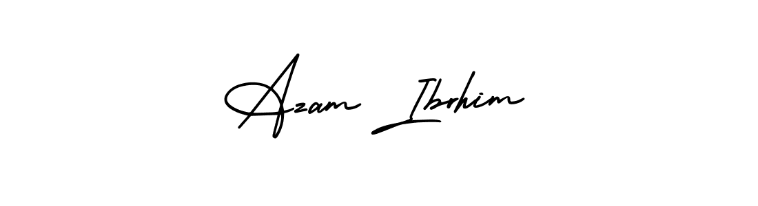 AmerikaSignatureDemo-Regular is a professional signature style that is perfect for those who want to add a touch of class to their signature. It is also a great choice for those who want to make their signature more unique. Get Azam Ibrhim name to fancy signature for free. Azam Ibrhim signature style 3 images and pictures png