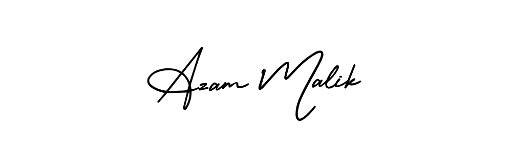 Make a beautiful signature design for name Azam Malik. With this signature (AmerikaSignatureDemo-Regular) style, you can create a handwritten signature for free. Azam Malik signature style 3 images and pictures png