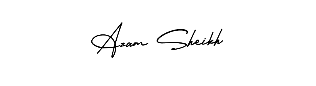 Make a beautiful signature design for name Azam Sheikh. With this signature (AmerikaSignatureDemo-Regular) style, you can create a handwritten signature for free. Azam Sheikh signature style 3 images and pictures png