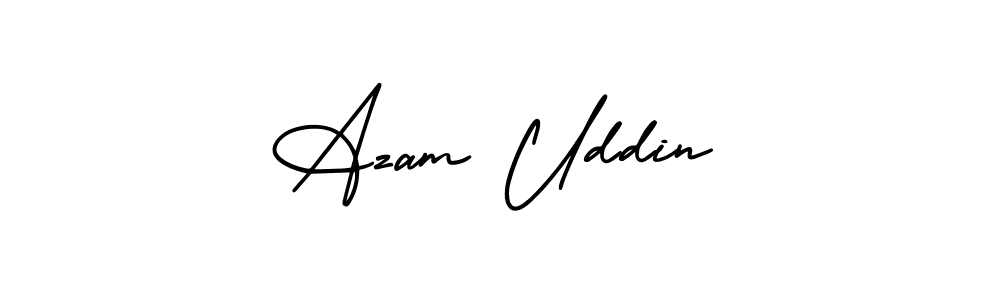 Make a beautiful signature design for name Azam Uddin. With this signature (AmerikaSignatureDemo-Regular) style, you can create a handwritten signature for free. Azam Uddin signature style 3 images and pictures png