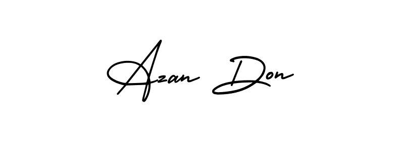 It looks lik you need a new signature style for name Azan Don. Design unique handwritten (AmerikaSignatureDemo-Regular) signature with our free signature maker in just a few clicks. Azan Don signature style 3 images and pictures png