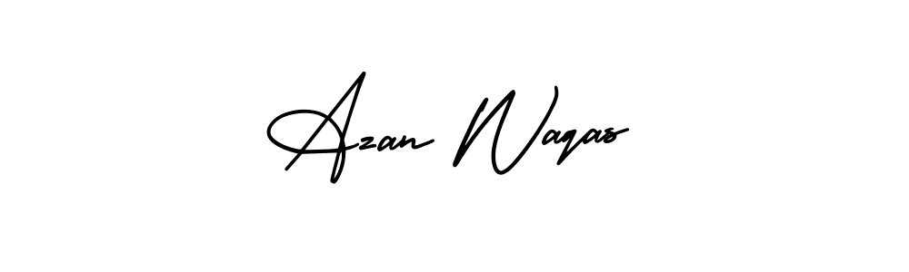 Make a beautiful signature design for name Azan Waqas. Use this online signature maker to create a handwritten signature for free. Azan Waqas signature style 3 images and pictures png