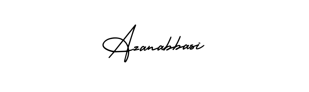 Azanabbasi stylish signature style. Best Handwritten Sign (AmerikaSignatureDemo-Regular) for my name. Handwritten Signature Collection Ideas for my name Azanabbasi. Azanabbasi signature style 3 images and pictures png