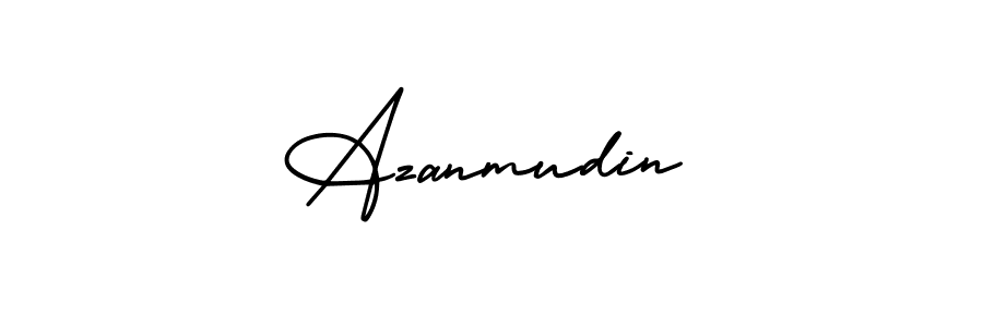 Make a beautiful signature design for name Azanmudin. With this signature (AmerikaSignatureDemo-Regular) style, you can create a handwritten signature for free. Azanmudin signature style 3 images and pictures png