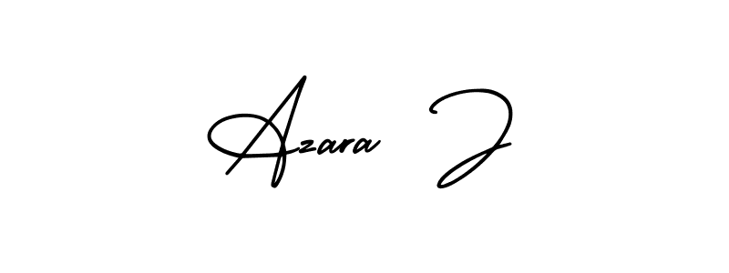 Make a beautiful signature design for name Azara  J. With this signature (AmerikaSignatureDemo-Regular) style, you can create a handwritten signature for free. Azara  J signature style 3 images and pictures png