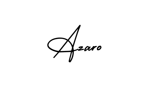 How to make Azaro name signature. Use AmerikaSignatureDemo-Regular style for creating short signs online. This is the latest handwritten sign. Azaro signature style 3 images and pictures png