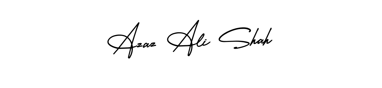 You should practise on your own different ways (AmerikaSignatureDemo-Regular) to write your name (Azaz Ali Shah) in signature. don't let someone else do it for you. Azaz Ali Shah signature style 3 images and pictures png
