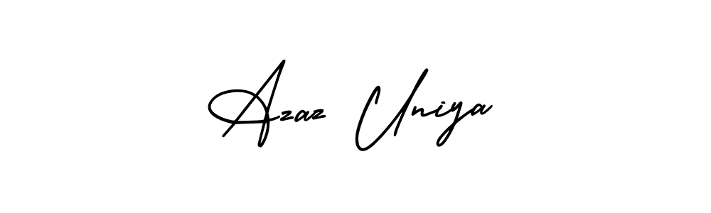 How to Draw Azaz Uniya signature style? AmerikaSignatureDemo-Regular is a latest design signature styles for name Azaz Uniya. Azaz Uniya signature style 3 images and pictures png