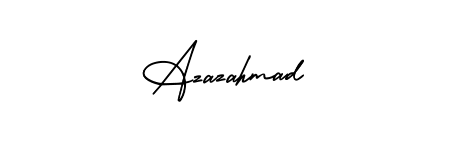 Also we have Azazahmad name is the best signature style. Create professional handwritten signature collection using AmerikaSignatureDemo-Regular autograph style. Azazahmad signature style 3 images and pictures png