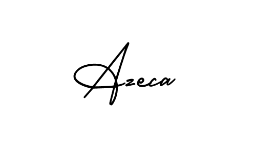 Azeca stylish signature style. Best Handwritten Sign (AmerikaSignatureDemo-Regular) for my name. Handwritten Signature Collection Ideas for my name Azeca. Azeca signature style 3 images and pictures png