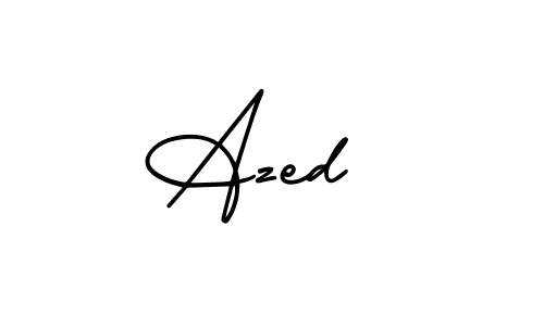 Design your own signature with our free online signature maker. With this signature software, you can create a handwritten (AmerikaSignatureDemo-Regular) signature for name Azed . Azed  signature style 3 images and pictures png