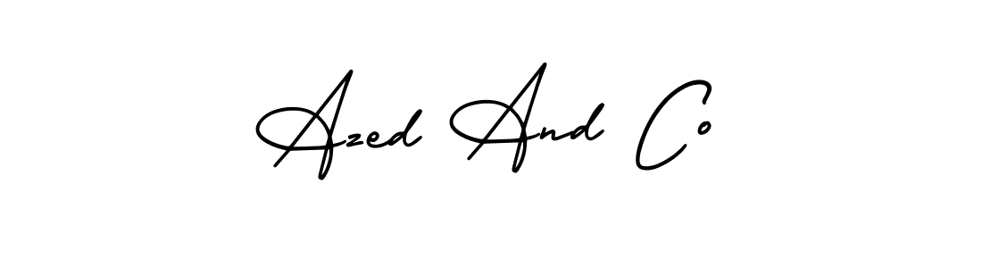 Use a signature maker to create a handwritten signature online. With this signature software, you can design (AmerikaSignatureDemo-Regular) your own signature for name Azed And Co. Azed And Co signature style 3 images and pictures png